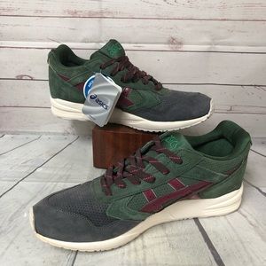 Asics Green and Gray Gel Saga